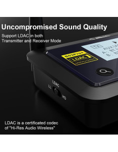 Transmisor Receptor Bluetooth 1Mii B03Pro+ LDAC 5.3 Audio 2