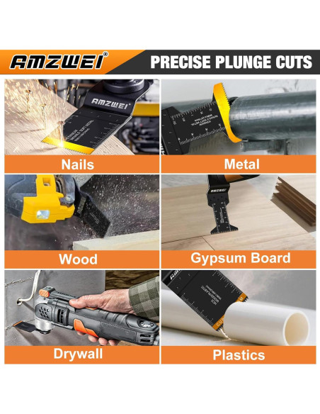 Juego de 22 Hojas de Sierra Oscilante AMZWEI para Bricolaje