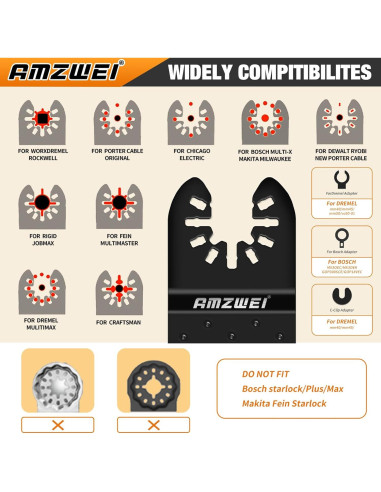 Juego de 22 Hojas de Sierra Oscilante AMZWEI para Bricolaje