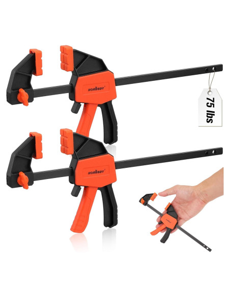 Abrazaderas Rápidas de Carpintería HORUSDY 15.24 cm - 2 Piezas