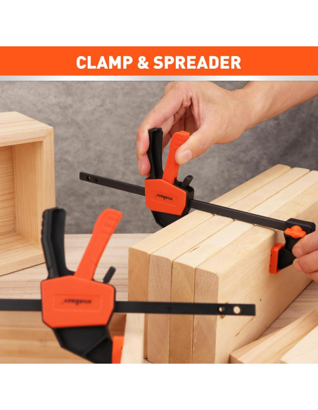 Abrazaderas Rápidas de Carpintería HORUSDY 15.24 cm - 2 Piezas