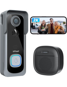 Cámara de Timbre Inalámbrica ieGeek 1080P 5MP WiFi Sin Suscripción 2