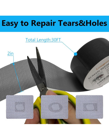 Cinta de Reparación de Pantalla de Ventana Lussgucc 5cm x 9.14m