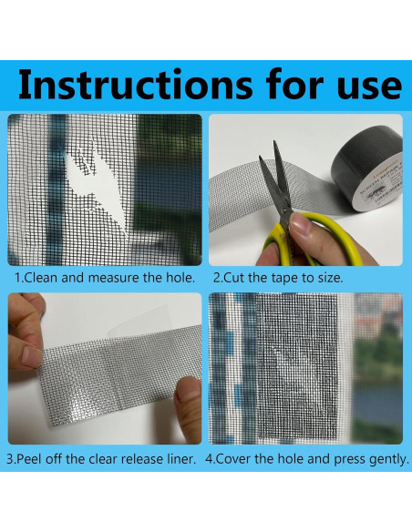 Cinta de Reparación de Pantalla de Ventana Lussgucc 5cm x 9.14m