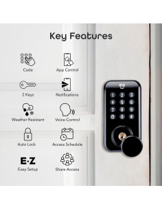 Cerradura Inteligente Geeni con Teclado y Control por Voz 2