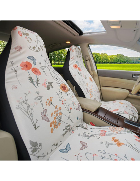Cubiertas de Asiento de Coche Boho Temdrsuy - 2 Piezas Impermeables