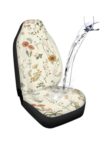 Cubiertas de Asiento de Coche Boho Temdrsuy - 2 Piezas Impermeables