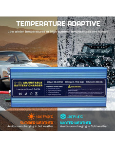 Cargador de Batería LiFePO4 5&7 EnergiHive 15V 50A Carga Rápida 2