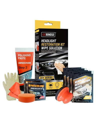 Kit de Restauración de Faros LOCBONDSO - 3 Pasos, 249g