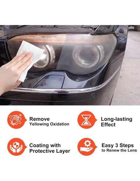 Kit de Restauración de Faros LOCBONDSO - 3 Pasos, 249g