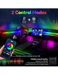 Kit de Luz LED Interior Bphuny 18 en 1 para Automóviles 2