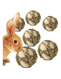 Bola de Hoja de Maíz SunGrow para Conejos y Mascotas - 6 Paquete