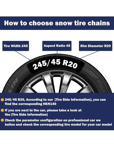 Cadenas de Nieve Automáticas NEOCHIAEVO HKN140 para Neumáticos