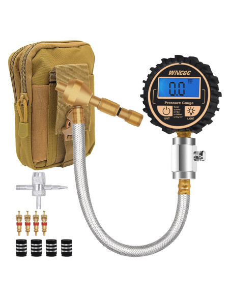 Desinflador de Neumáticos Digital WNCGC 4x4 con Manómetro 0-250 PSI