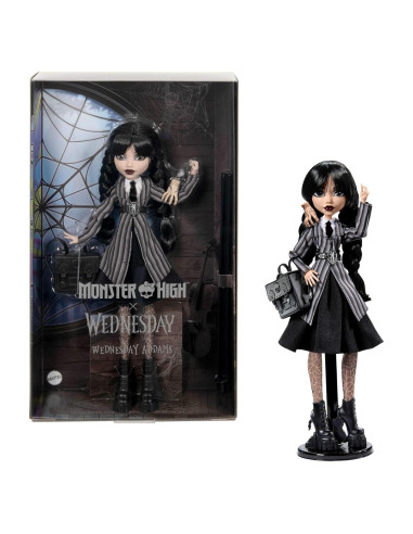 Muñeca Miércoles Addams Monster High con Accesorios 29 cm