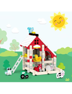 Juego de Bloques de Madera MIKNEKE 50 Piezas para Niños 3+ 2