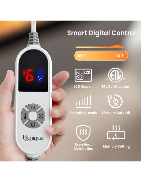 Manta Calentada de Piel Sintética Blunique Leopardo 127x152cm