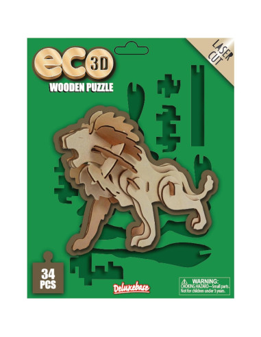 Rompecabezas 3D de Madera Ecológica Pez Payaso Deluxebase