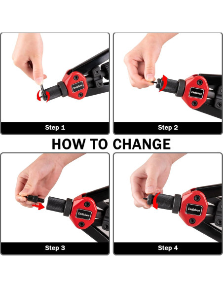 Remachadora de Mano Defabee DE-M6 16" con 7 Mandriles y 70 Piezas