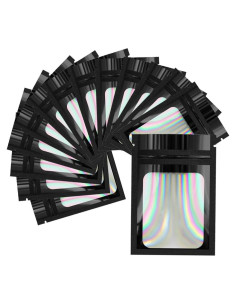 Bolsas Holográficas Mylar 4CP 10x15 cm 100 Pcs a Prueba de Olores