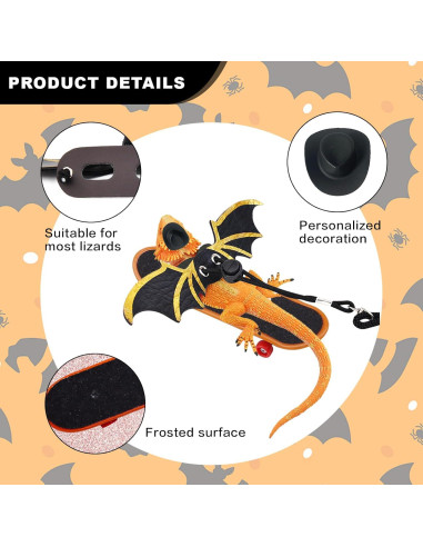 Conjunto de Arnés y Correa para Dragón Barbudo Tezuyok S/M/L