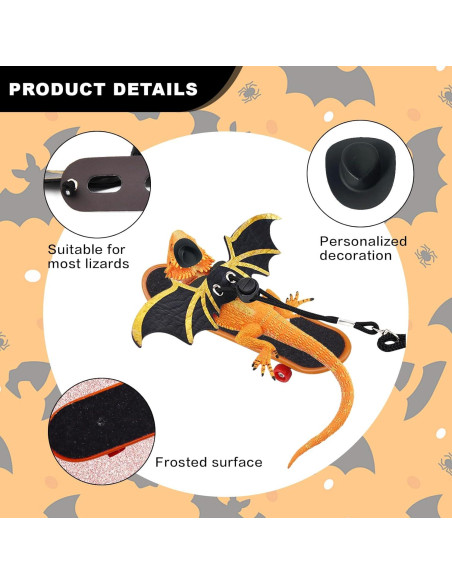 Conjunto de Arnés y Correa para Dragón Barbudo Tezuyok S/M/L