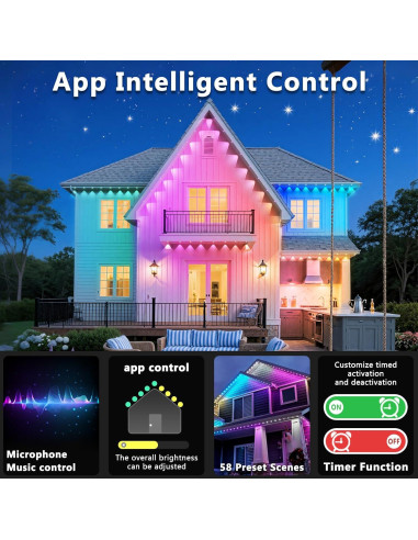 Luces LED RGB para Exterior 300FT CETELUMA IP67 Control App