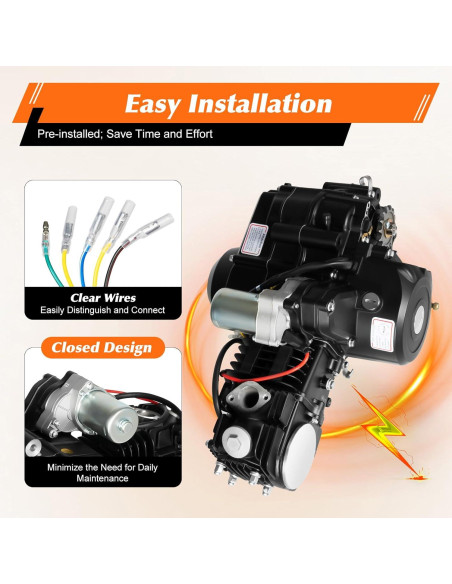 Motor 125CC 4 Tiempos Aongslank para ATV y Go-Karts