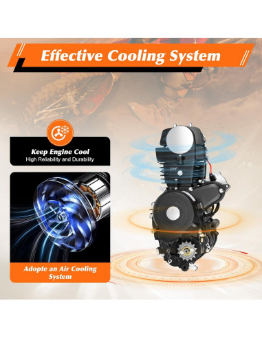 Motor 125CC 4 Tiempos Aongslank para ATV y Go-Karts