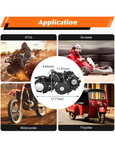 Motor 125CC 4 Tiempos Aongslank para ATV y Go-Karts