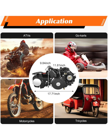 Motor 125CC 4 Tiempos Aongslank para ATV y Go-Karts