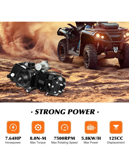 Motor 125CC 4 Tiempos Aongslank para ATV y Go-Karts