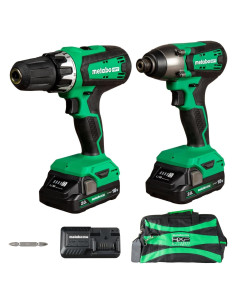 Juego de Taladro de Percusión y Destornillador Metabo HPT 18V