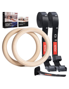 Anillos de Gimnasia POLE9 G1 de Madera para Entrenamiento