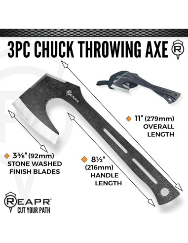 Conjunto de Hachas de Lanzamiento Reapr 3 Piezas 27.94 cm