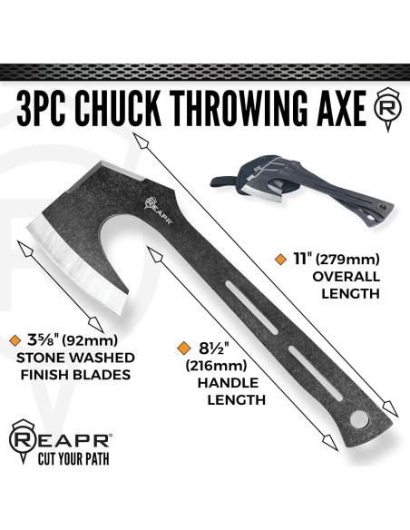 Conjunto de Hachas de Lanzamiento Reapr 3 Piezas 27.94 cm