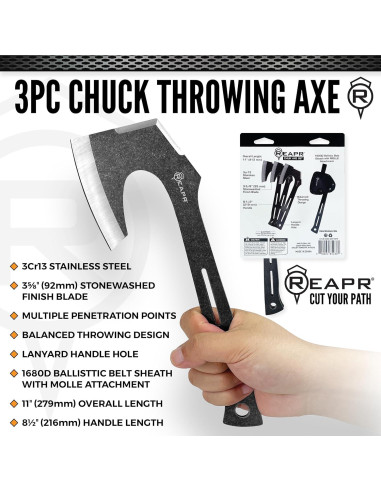 Conjunto de Hachas de Lanzamiento Reapr 3 Piezas 27.94 cm