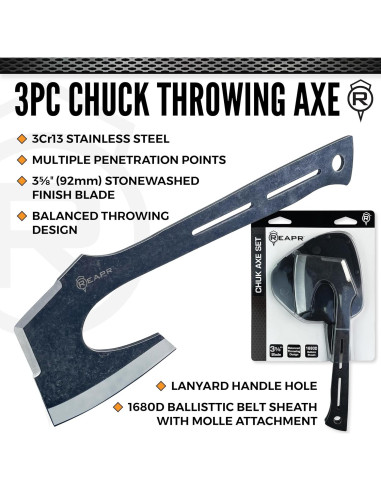 Conjunto de Hachas de Lanzamiento Reapr 3 Piezas 27.94 cm