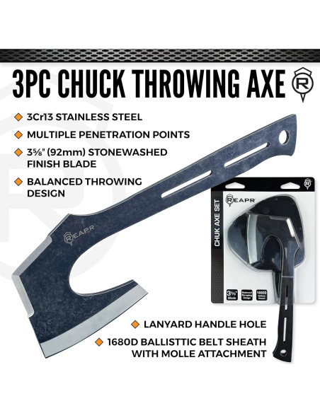 Conjunto de Hachas de Lanzamiento Reapr 3 Piezas 27.94 cm