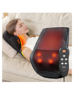 Masajeador de Espalda Muzcody con Calor 3D, Alivio Dolor Cuello