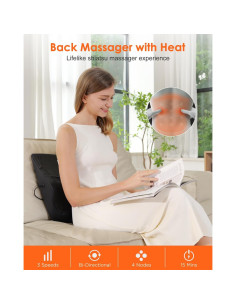 Masajeador de Espalda Muzcody con Calor 3D, Alivio Dolor Cuello 2