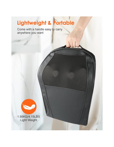 Masajeador de Espalda Muzcody con Calor 3D, Alivio Dolor Cuello