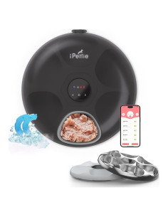 Comedero Automático iPettie WiFi 6 para Mascotas - Negro