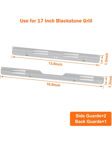 Protector de Viento Magnético Demao para Plancha 17" Acero Inoxidable