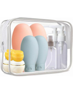 21 Botellas de Aseo Recargables NAICHA con Bolsa a Prueba de Fugas 2