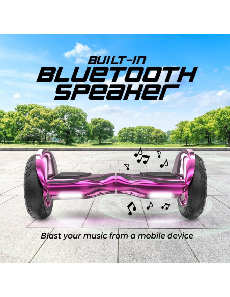 Hoverboard Todo Terreno SHENZHEN OTTO 10" Bluetooth LED Rosa