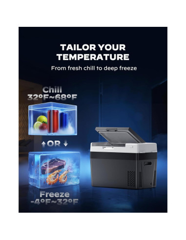 Refrigerador de Auto Marsail MSCAF02B-32, 32QT, Negro