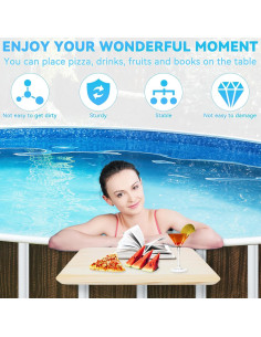 Mesa Lateral para Piscina Anglekai 39.9x24.9cm Ajustable 2