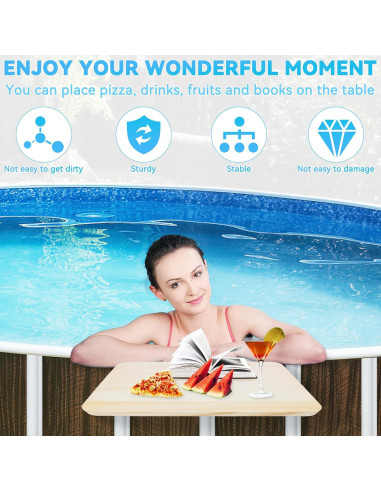 Mesa Lateral para Piscina Anglekai 39.9x24.9cm Ajustable