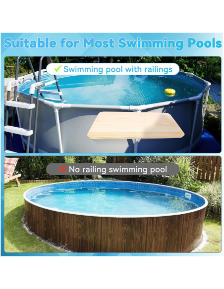 Mesa Lateral para Piscina Anglekai 39.9x24.9cm Ajustable